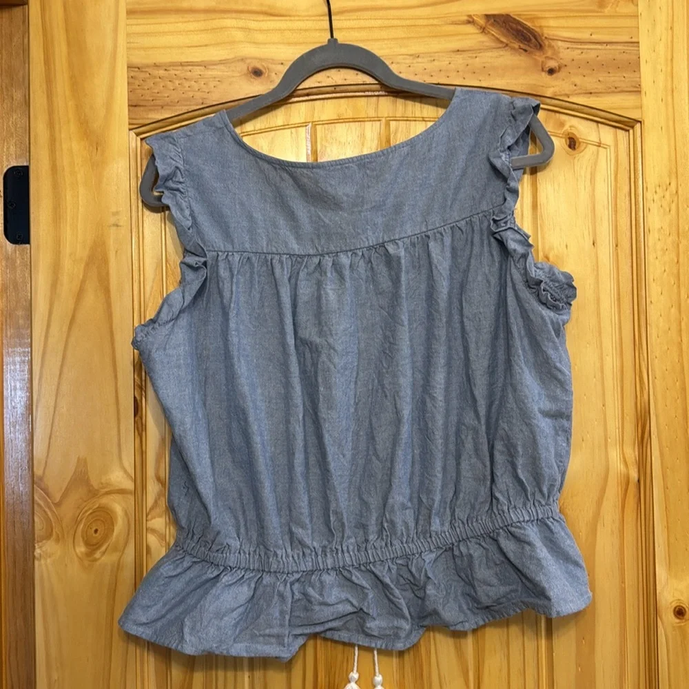 Simply Southern Ruffled Button top large - Picture 5 of 5